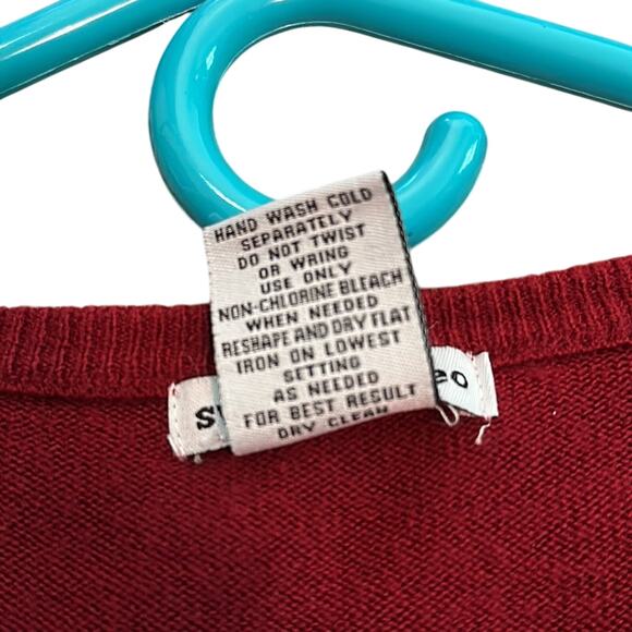 Sweet Romeo Red Cozy Long Sleeve Crew Neck Knit Sweater Size XL - Picture 4 of 4